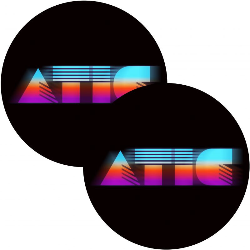 ATIC logo - black with 'Miami blur' logo slipmat 2